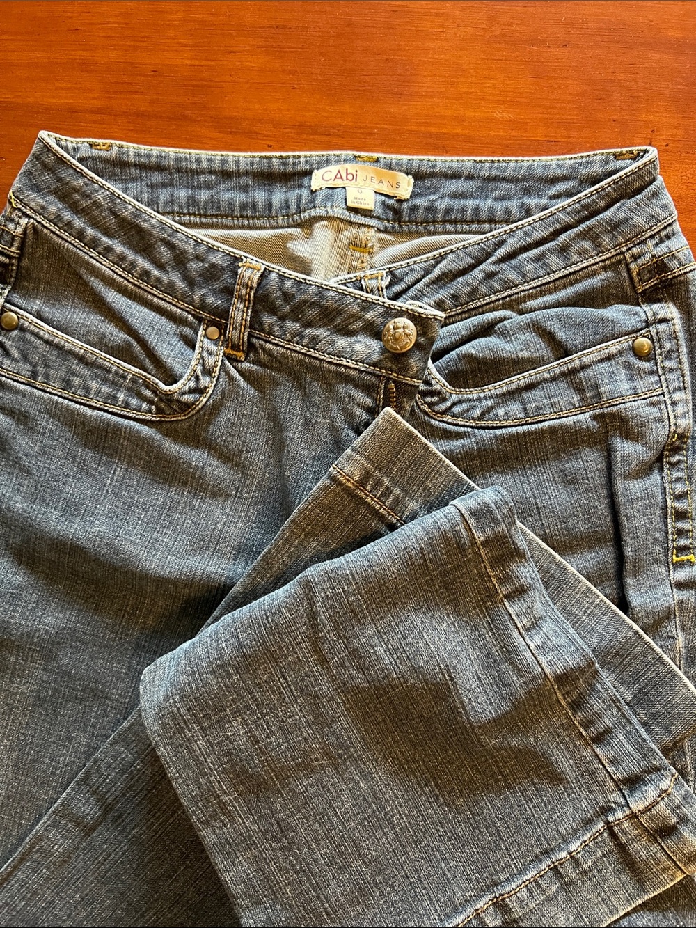 CAbi Women's Medium Blue Flared-Leg Jeans